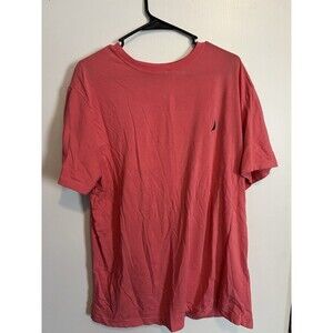 Nautica Performance Tee Men's Stretch Polyester Blend Pink T-Shirts Size XL